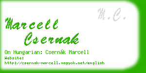 marcell csernak business card